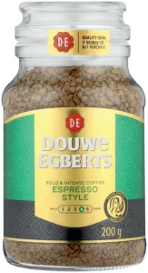 Douwe Egberts Espresso Style Instant Coffee Hazelnut Flavoured, 6 X 200 g