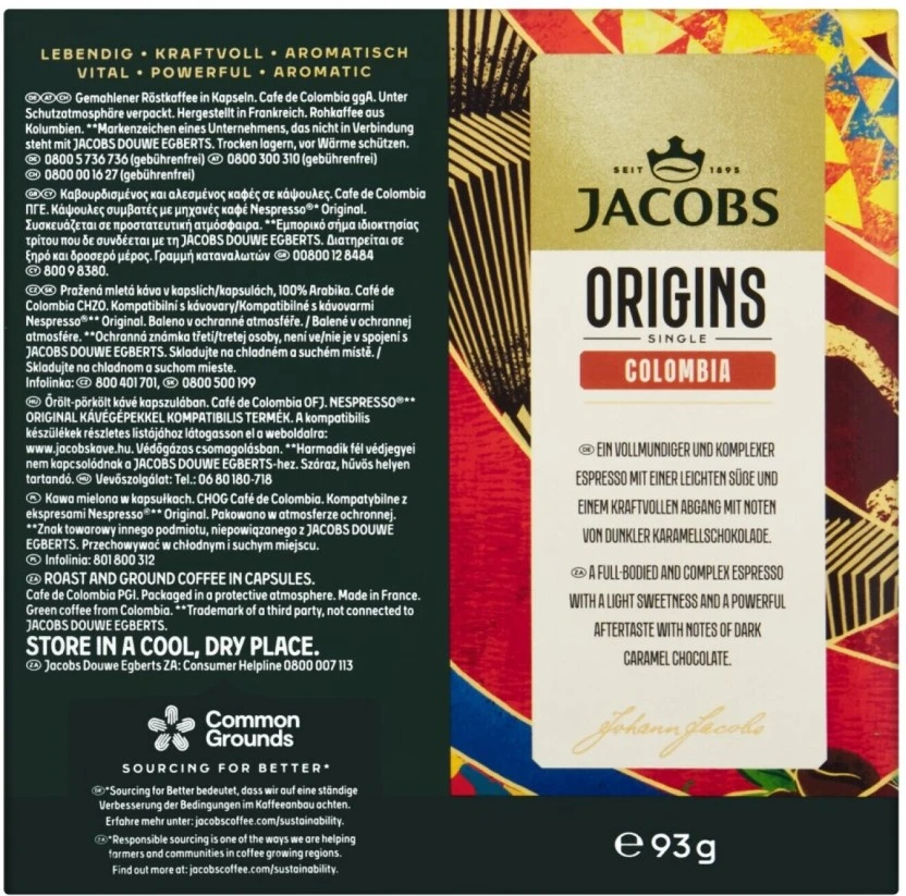 Jacobs Colombia Coffee Capsule 18 Capsules 93 g - Image 2