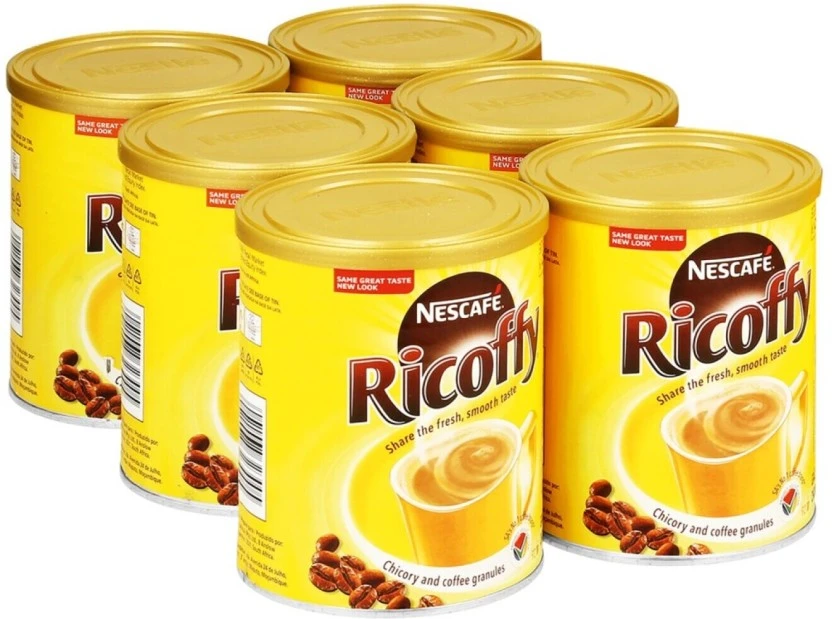 Nescafe Ricoffy Instant Coffee Chicory Flavoured, 6 X 250 g