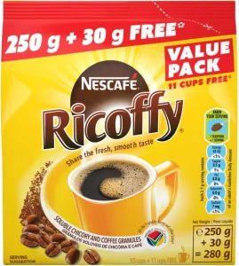 Nestle Nescafe Ricoffy Instant Coffee Chicory Flavoured, 280 g