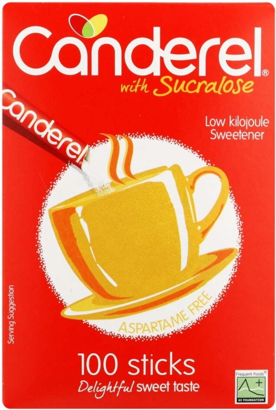 Canderel Low Kilojoule Sweetner With Sucralose Sachet 100x 1 g