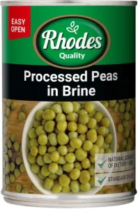 Rhodes Processed Peas In Brine Vegetables 12 x 410 g