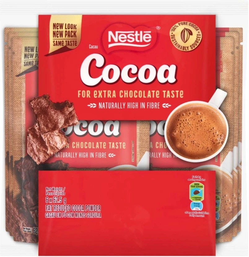Nestle Fat Reduced Cocoa Powder 6 X 62. 5 g
