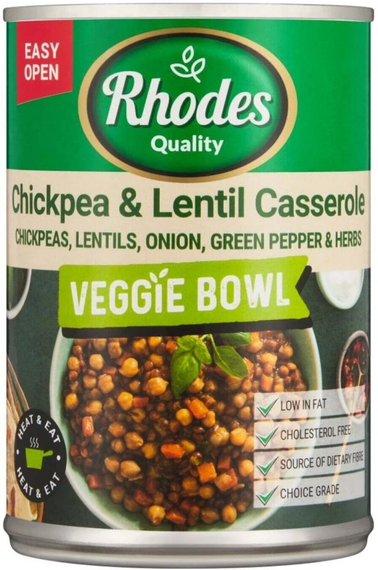 Rhodes Chickpea Lentil Casserole Vegetables 12 x 400 g