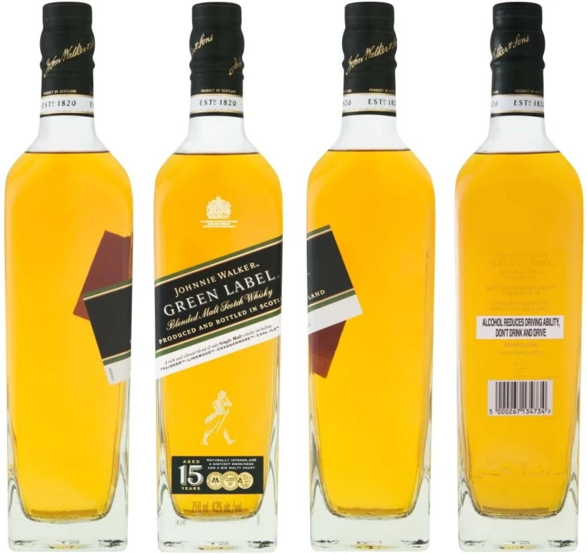 Johnnie Walker Green Label Blended Scotch Whisky 750 ml - Image 4