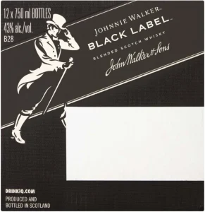 Johnnie Walker Black Label Blended Scotch Whisky 12 x 750 ml