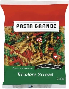 Pasta Grande Easy Italian Style Tricolore  Screws 20 x 500 g