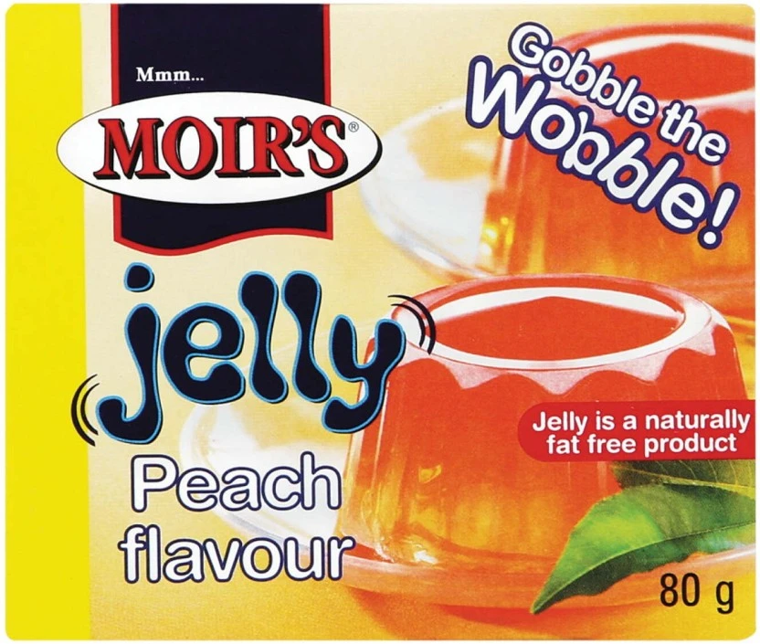 Moir's Peach Flavour Jelly Powder 6 X 80 g
