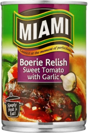 Miami Boerie Relish Sweet Tomato With Chilli Vegetables 6 x 450 g