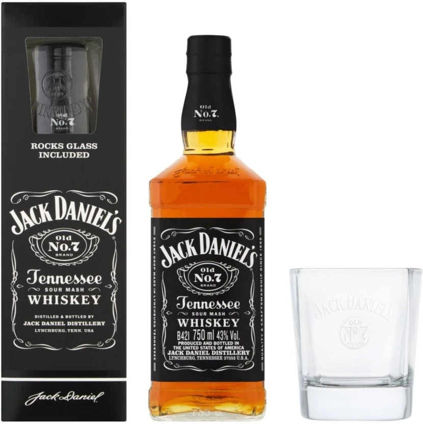 Jack Daniel's Tennessee No.7 Whiskey With 1 Glass 750 ml