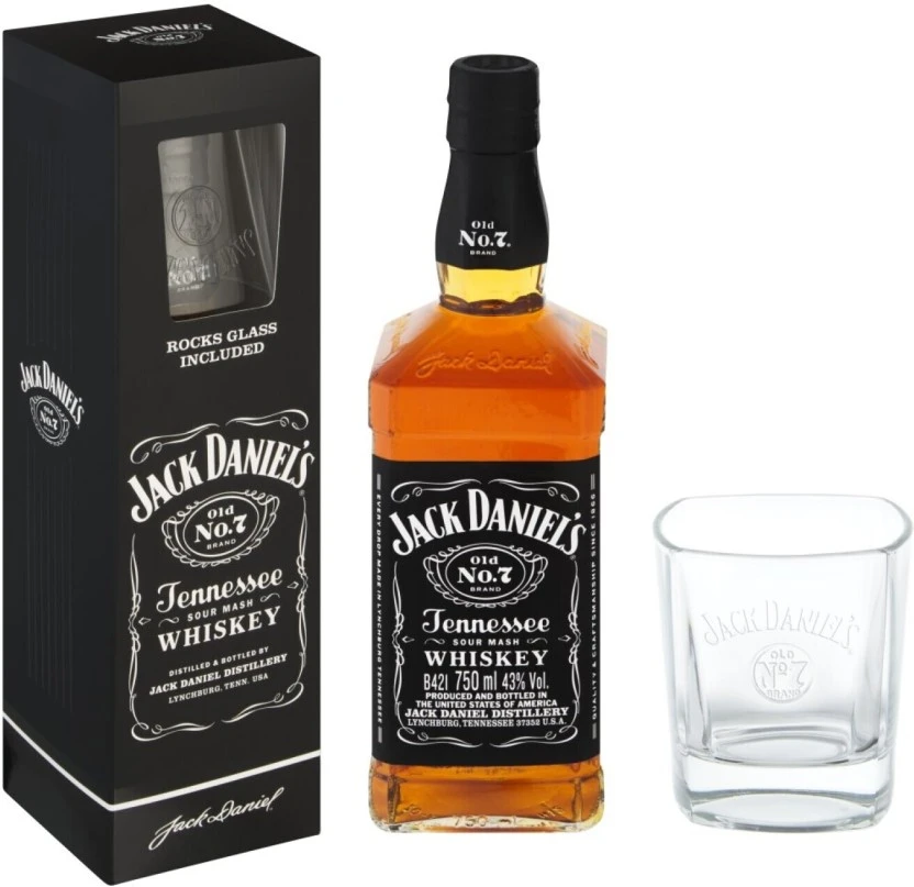 Jack Daniel's Tennessee No.7 Whiskey With 1 Glass 750 ml - Image 2