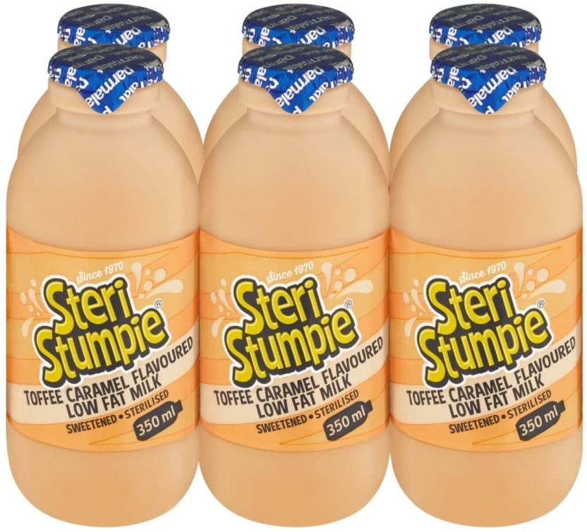 Steri Stumpie Flavoured Low Fat Milk Toffee Caramel Flavour 6 X 350 ml