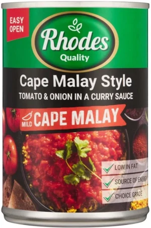 Rhodes Cape Malay Style Tomato Onion In A Curry Sauce Vegetables 410 g
