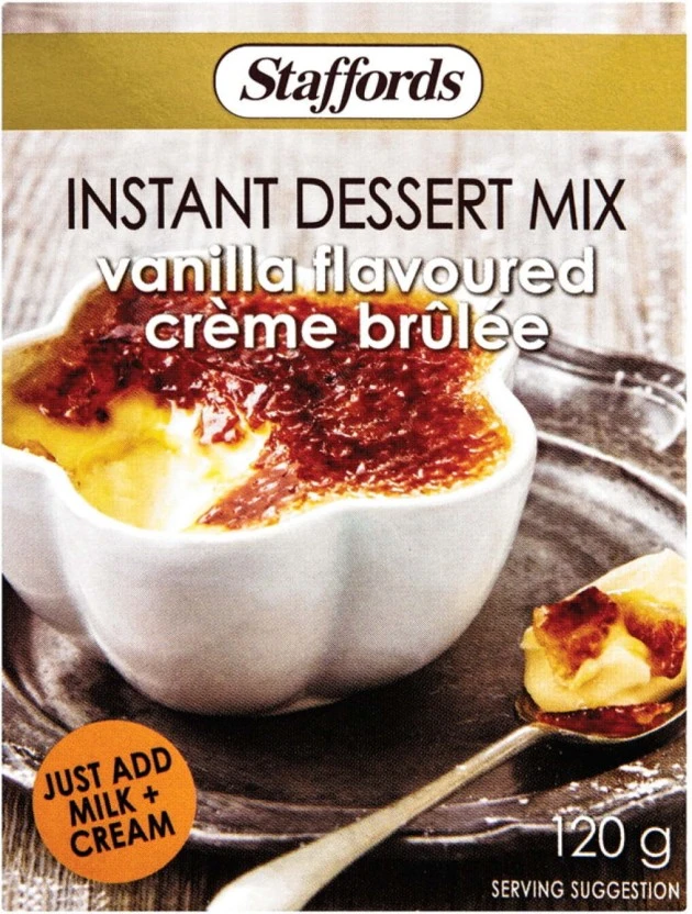 Staffords Instant Dessert Mix Vanilla Flavoured Creme Brulee Baking Paste 120 g