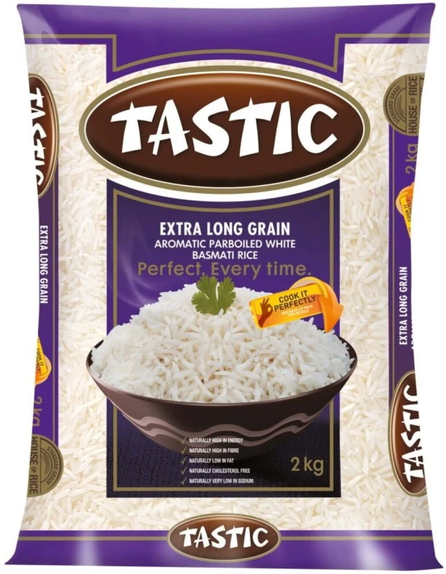 Tastic Aromatic Basmati Long Grain Rice Parboiled 2 kg