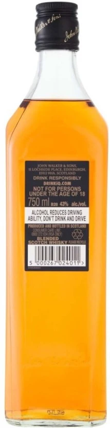 Johnnie Walker Black Label Blended Scotch Whisky 750 ml - Image 3