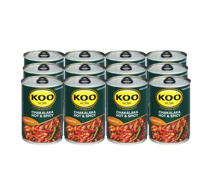 Koo Chakalaka Hot Spicy Vegetables 12 x 410 g