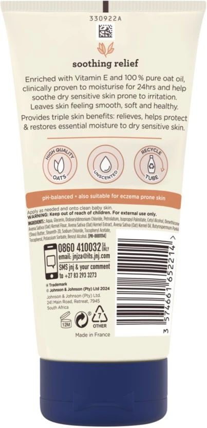 Aveeno Baby Soothing Relief Emollient Cream Body 150 ml - Image 2