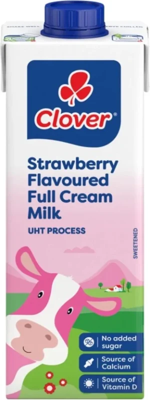 Clover Full Cream Milk Strawberry Flavour 1 L