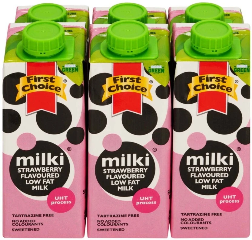 First Choice Milki Strawberry Low Fat Milk 6 X 250 ml