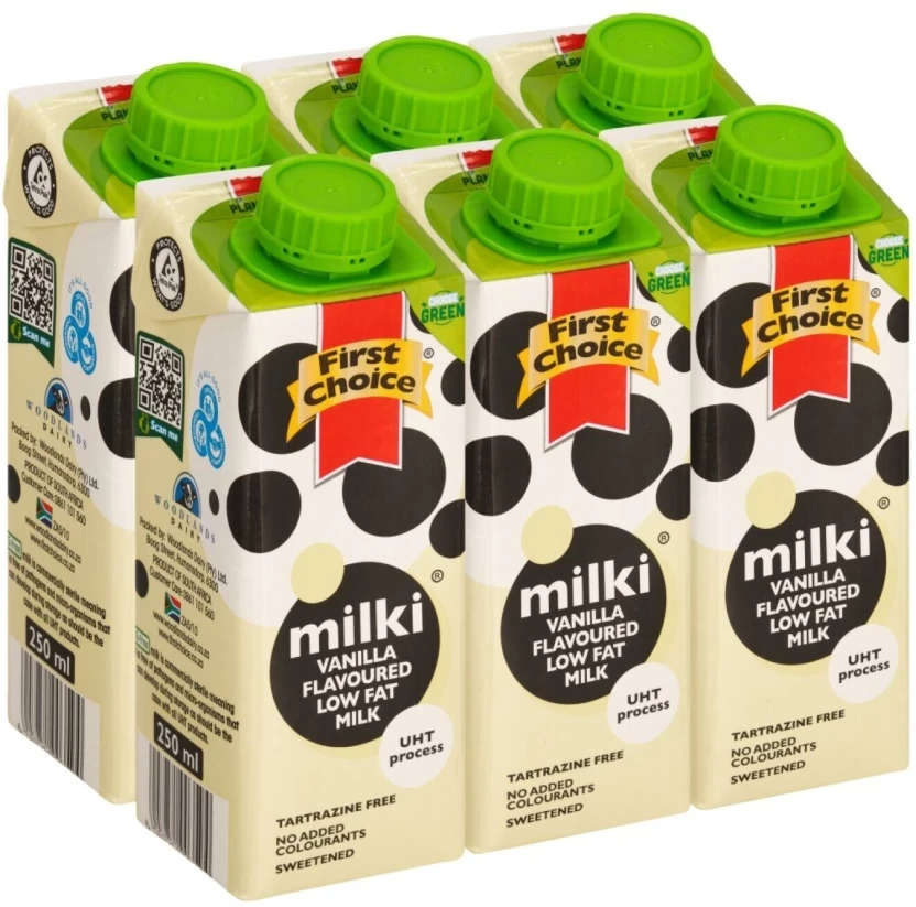 First Choice Milki Vanillla Low Fat Milk 6 X 250 ml - Image 2