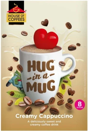 House Of Coffees Hug In A Mug Deliciously Sweet And Creamy Drink Instant Coffee Irish Cream Flavoured 8 x 24 g