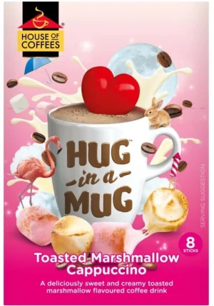 House Of Coffees Hug In A Mug Deliciously Sweet And Creamy Toasted Drink Instant Coffee Blend Flavoured 8 x 24 g