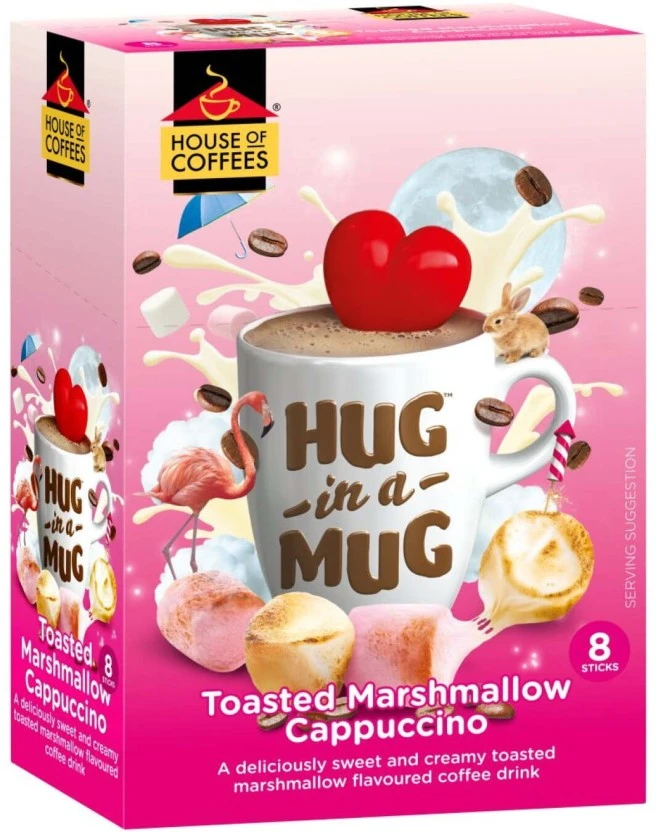 House Of Coffees Hug In A Mug Deliciously Sweet And Creamy Toasted Drink Instant Coffee Blend Flavoured 8 x 24 g - Image 2