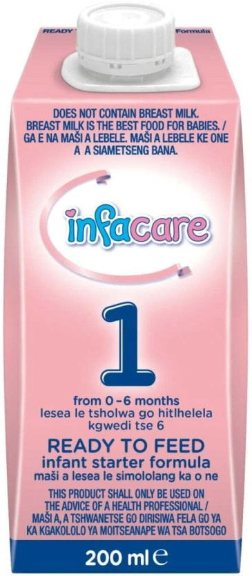 Infacare 1 Ready To Feed Infant Starter Formula 0-6 Months 24 X 200 ml