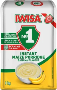 Iwisa Instant Maize Banana Flavour Porridge 1 kg