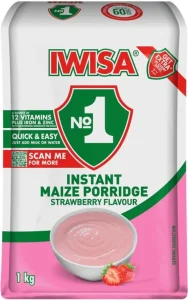 Iwisa Instant Maize Strawberry FlavourPorridge  1 kg