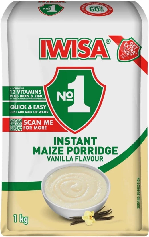 Iwisa Instant Maize Vanilla Flavour Porridge 1 kg