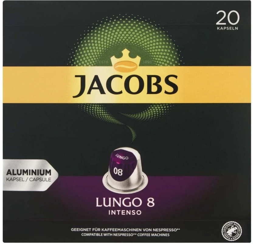 Jacobs Lungo 8 Capsules Intenso Coffee Capsule 20 x 20 g