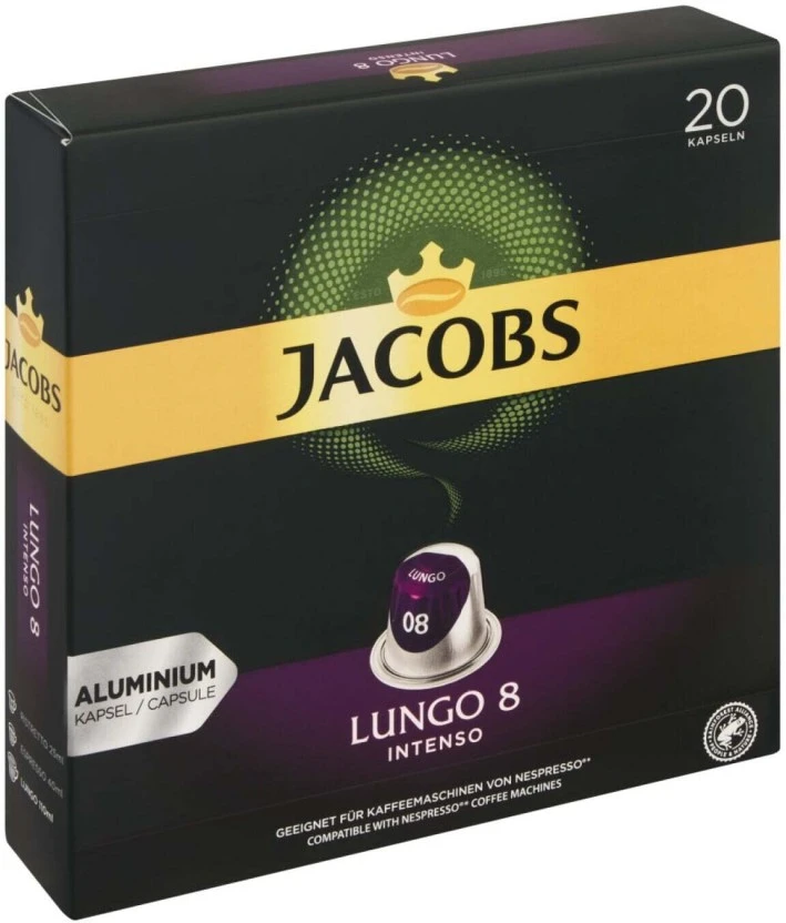 Jacobs Lungo 8 Capsules Intenso Coffee Capsule 20 x 20 g - Image 2