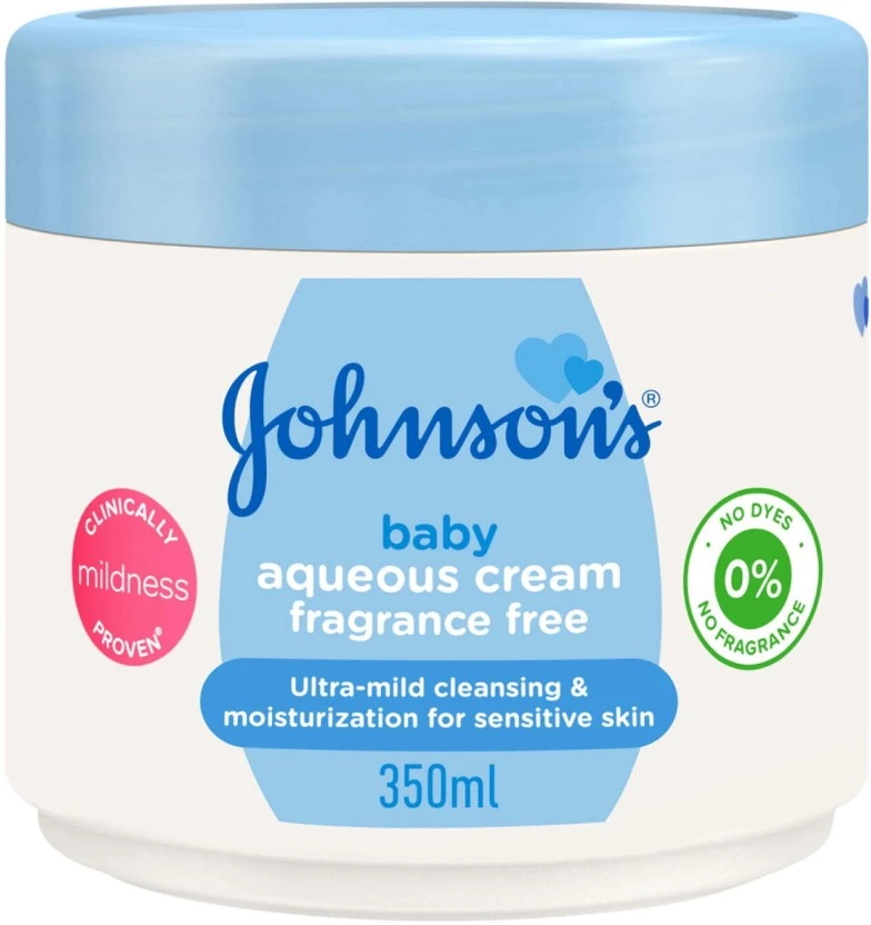 Johnson's Aqueous Lightly Fragrance Free Baby Cream Body 350 ml
