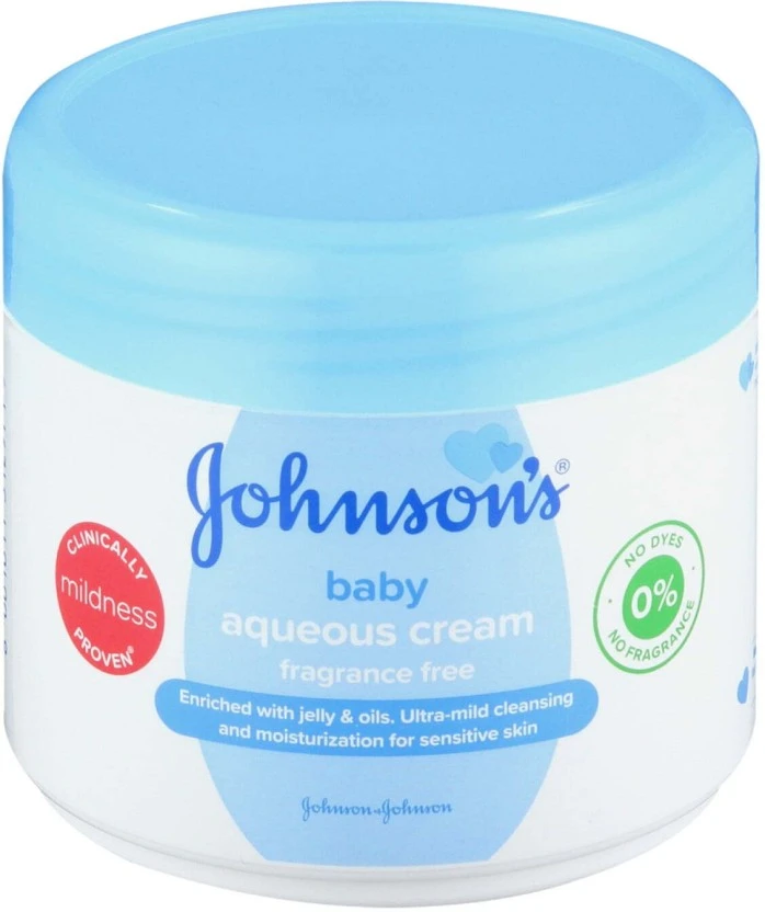 Johnson's Aqueous Lightly Fragrance Free Baby Cream Body 350 ml - Image 2
