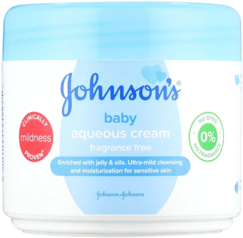 Johnson's Aqueous Lightly Fragrance Free Baby Cream Body 350 ml - Image 3