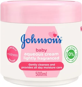 Johnson’s Aqueous Lightly Fragranced Baby Cream Body 12 x 500 ml