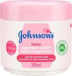 Johnson's Aqueous Lightly Fragranced Baby Cream Body 6 x 350 ml