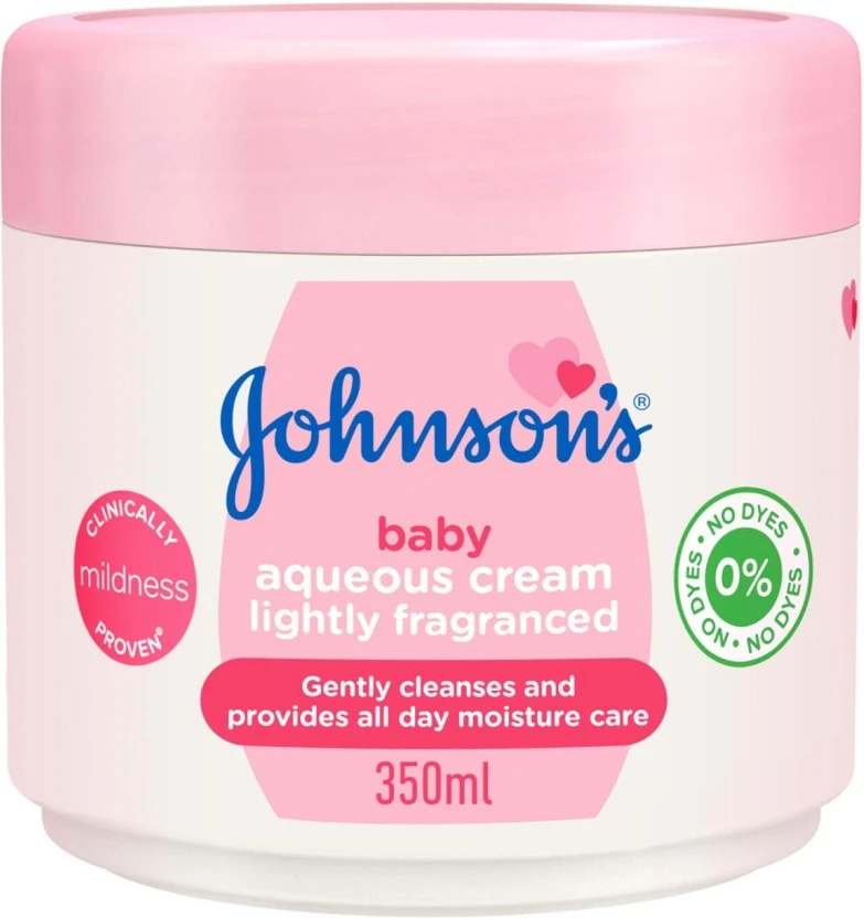 Johnson's Aqueous Lightly Fragranced Baby Cream Body 6 x 350 ml