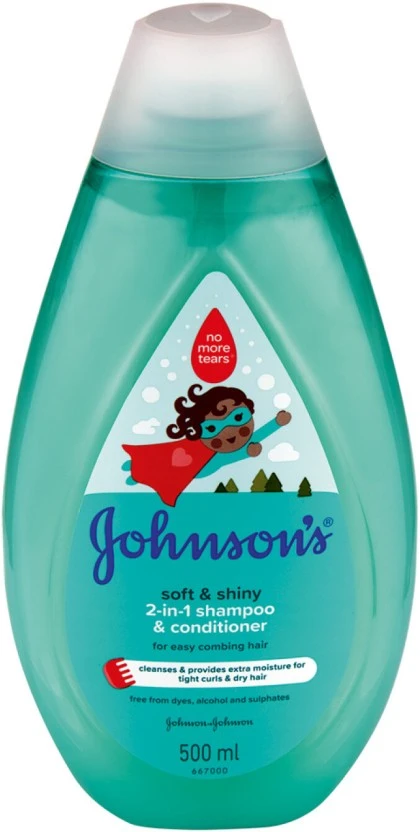 Johnson's Soft And Shiny 2in1 Shampoo Conditioner Deep Conditioning 500 ml - Image 2