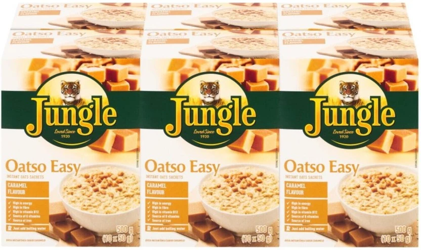 Jungle Instant Caramel Flavour Oats 6 X 500 g