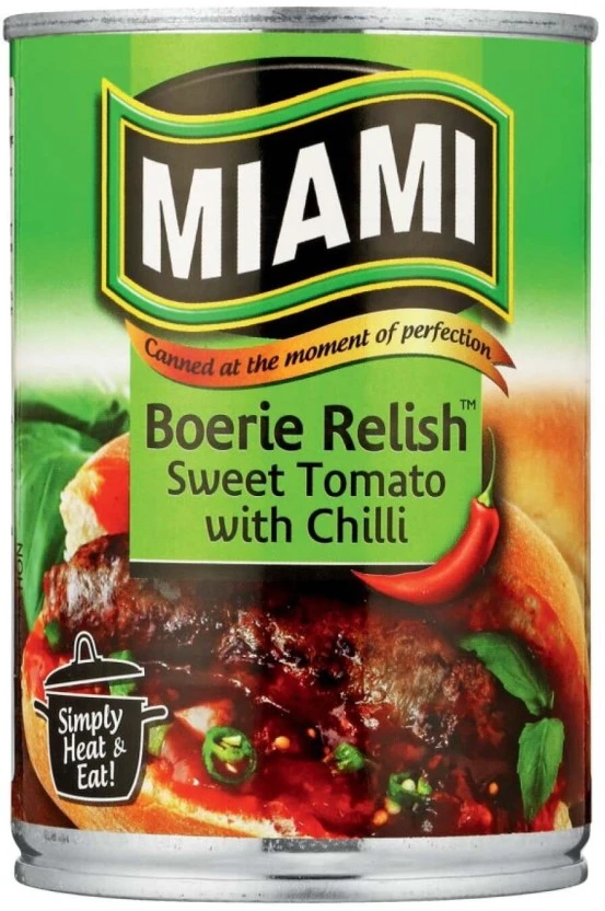 Miami Boerie Relish Sweet Tomato Vegetables 6 x 501 g