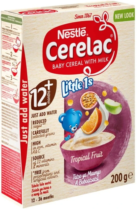 Nestle Cerelac Little 1's Tropical Fruit Cereal 12+ Months 200 g - Image 2