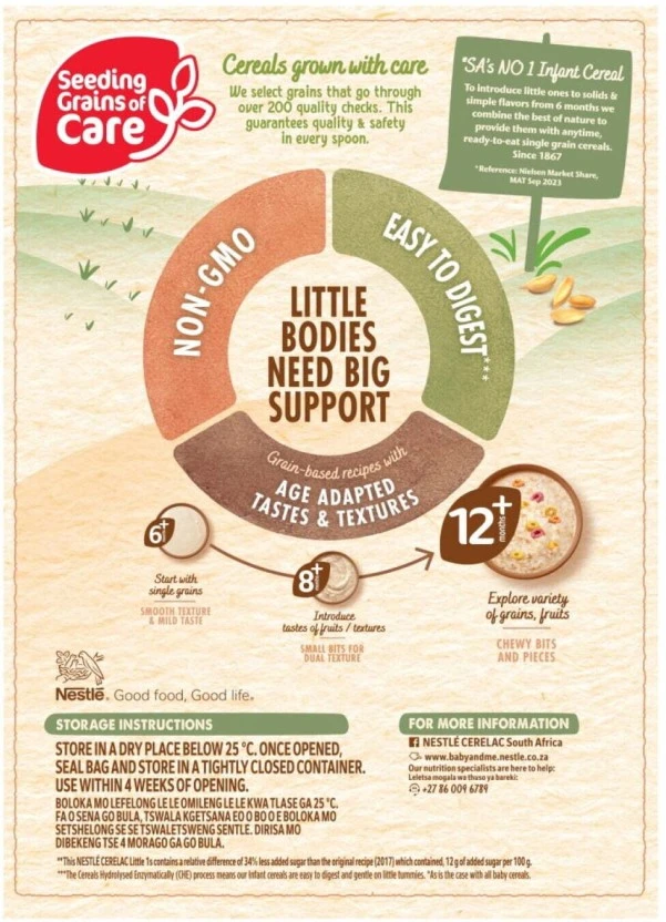 Nestle Cerelac Little 1's Tropical Fruit Cereal 12+ Months 200 g - Image 4
