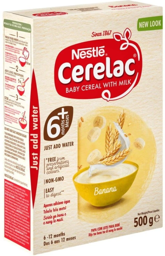 Nestle Cerelac Stage 1 Banana Cereal 6+ Months 500 g - Image 2