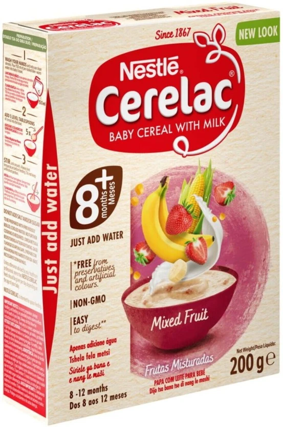 Nestle Cerelac Stage 2 Mixed Fruit Cereal 8+ Months 200 g - Image 2