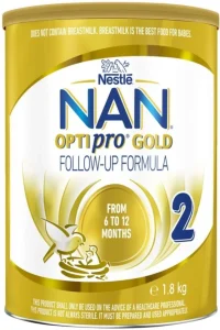 Nestle Nan Opti Pro Gold 2 Follow-up Formula 0-12 Months   1.8 kg
