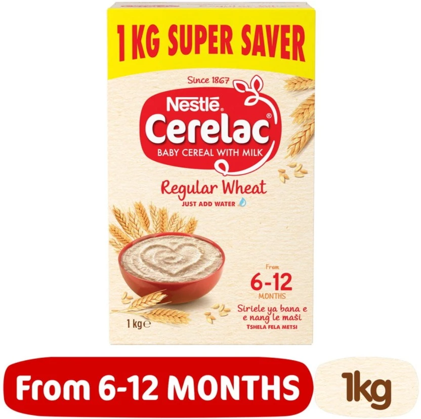 Nestle Cerelac Regular Wheat Baby Cereal 6+ Months 1 kg