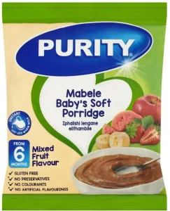 Purity Mixed Fruit Flavour Mabele Baby’s Soft Porridge Cereal 6+ Months 12 x 300 g